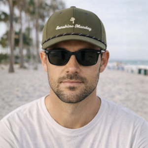 Laser Cut Rope Hat - Olive