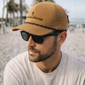Laser Cut Rope Hat - Beige